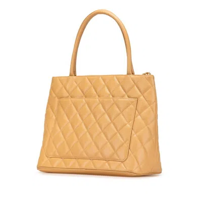 Pre-owned Chanel Matelasse Brown Camel Grained Calfskin Handbag Tote Bag ()
