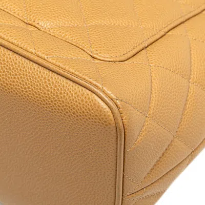 Pre-owned Chanel Matelasse Brown Camel Grained Calfskin Handbag Tote Bag ()