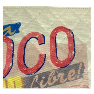 Pre-owned Chanel Multi-color White Canvas Clutch Bag ()