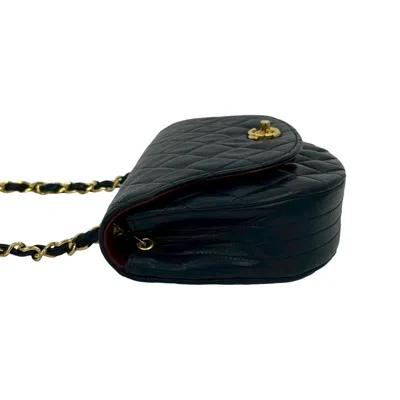 Pre-owned Chanel Navy Leather Pochette Shoulder Bag () In Blue