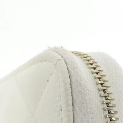 Pre-owned Chanel Pink White Grained Calfskin Long Wallet (bi-fold) () In Multi