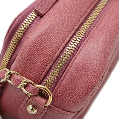 Pre-owned Chanel Purple Grained Calfskin Shoulder Bag ()
