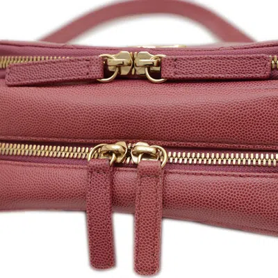 Pre-owned Chanel Purple Grained Calfskin Shoulder Bag ()