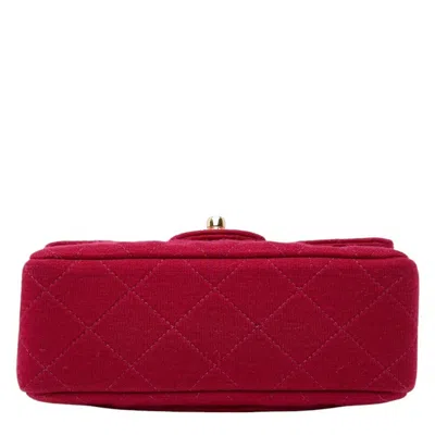 Pre-owned Chanel Red Color Cotton Shoulder Bag ()