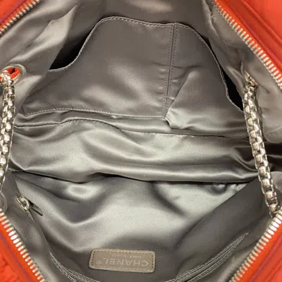 Pre-owned Chanel Red Color Nylon Shoulder Bag ()