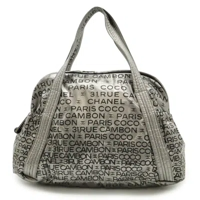 Pre-owned Chanel Silver Nylon Shoulder Bag Tote Bag ()