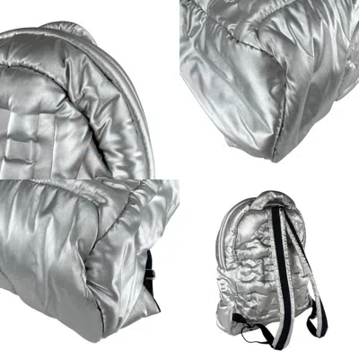 Pre-owned Chanel Silver Nylon Backpack ()