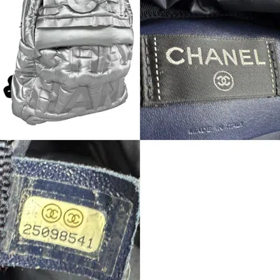 Pre-owned Chanel Silver Nylon Backpack ()