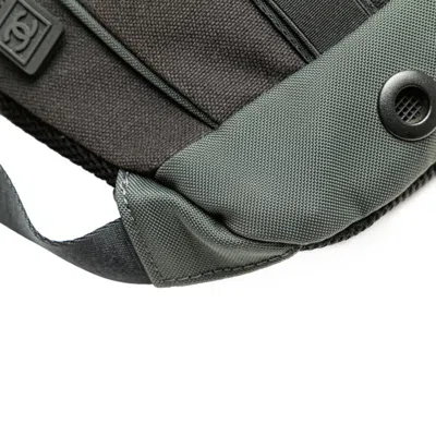 Pre-owned Chanel Sport Black Green Khaki Canvas Backpack ()