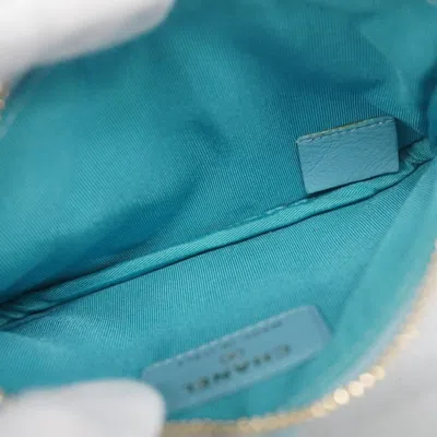 Pre-owned Chanel Sky Blue Leather Coin Purse/coin Case ()