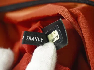 Pre-owned Chanel Travel Line Zip Backpack Printed Nylon Black Nylon Backpack Bag ()