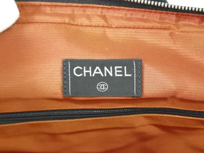 Pre-owned Chanel Travel Line Zip Backpack Printed Nylon Black Nylon Backpack Bag ()