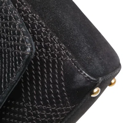 Pre-owned Chanel Wild Stitch Black Suede Leather Shoulder Bag ()