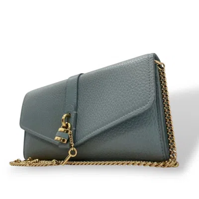 Pre-owned Chloé Blue Light Blue Leather Shoulder Bag ()
