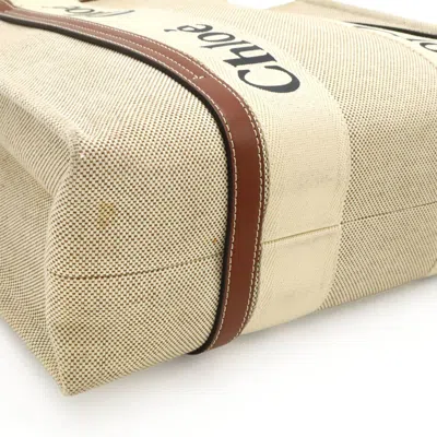 Pre-owned Chloé Brown Linen Leather Shoulder Bag Tote Bag ()