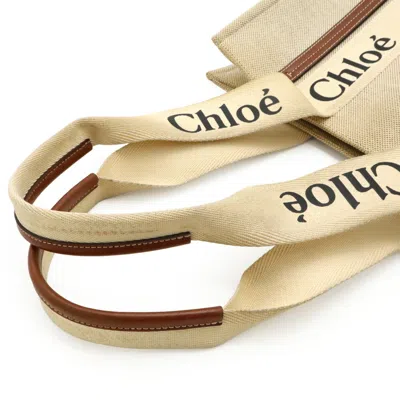 Pre-owned Chloé Brown Linen Leather Shoulder Bag Tote Bag ()