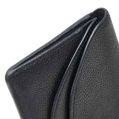 Pre-owned Chloé Black Leather Long Wallet (bi-fold) ()