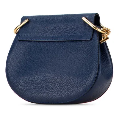 Pre-owned Chloé Drew Blue Leather Shoulder Bag ()