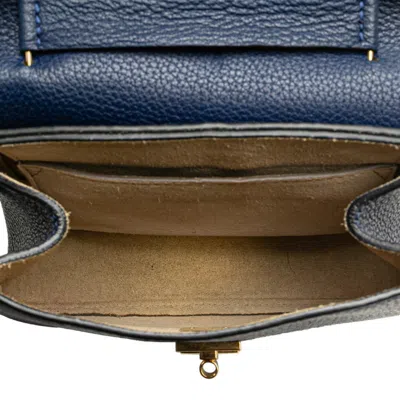 Pre-owned Chloé Drew Blue Leather Shoulder Bag ()