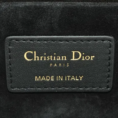Pre-owned Dior Christian  Black Leather Canvas Shoulder Bag Vanity Bag ()