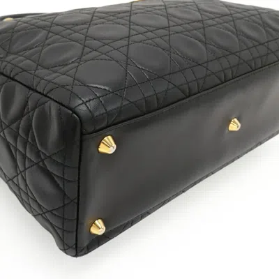 Pre-owned Dior Christian  Black Leather Handbag Tote Bag ()