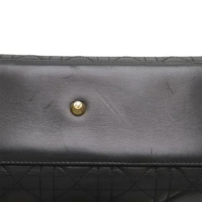 Pre-owned Dior Christian  Black Leather Handbag Tote Bag ()