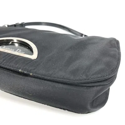Pre-owned Dior Christian  Black Monogram Nylon Pouch Shoulder Bag ()