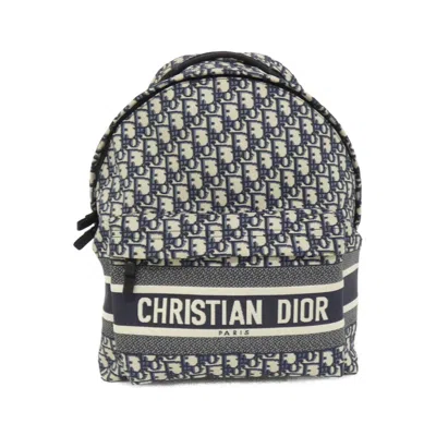 Pre-owned Dior Christian  Blue Canvas Backpack ()