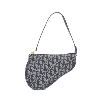 Pre-owned Dior Christian  Blue Canvas Shoulder Bag ()