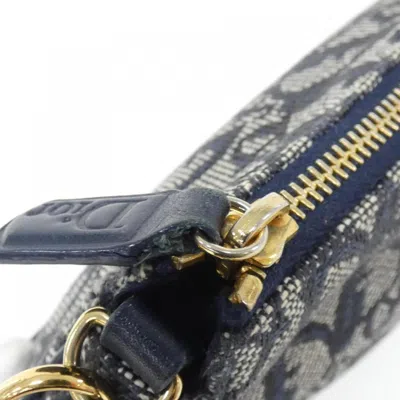 Pre-owned Dior Christian  Blue Canvas Shoulder Bag ()