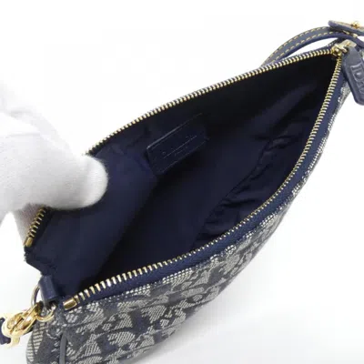 Pre-owned Dior Christian  Blue Canvas Shoulder Bag ()