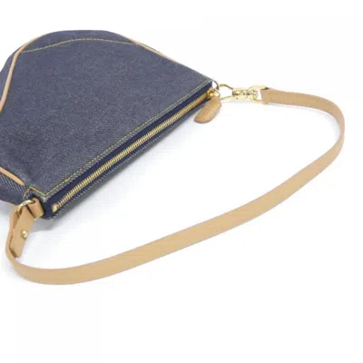 Pre-owned Dior Christian  Blue Denim Shoulder Bag ()