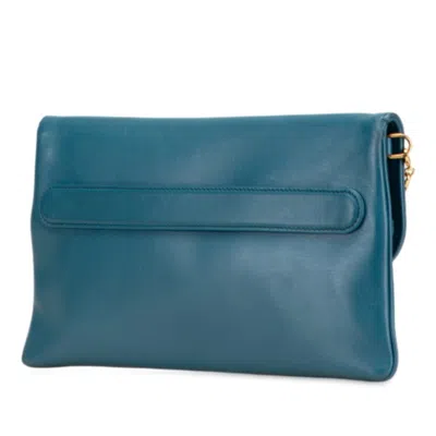 Pre-owned Dior Christian  Blue Leather Shoulder Bag ()