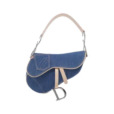 Pre-owned Dior Christian  Blue Pink Denim Shoulder Bag ()