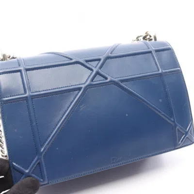 Pre-owned Dior Christian  Blue Leather Shoulder Bag ()