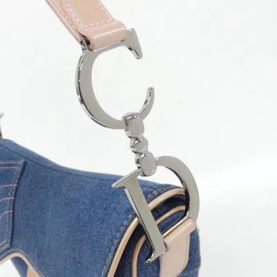 Pre-owned Dior Christian  Blue Pink Denim Shoulder Bag ()