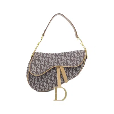 Pre-owned Dior Christian  Gold Canvas Shoulder Bag ()