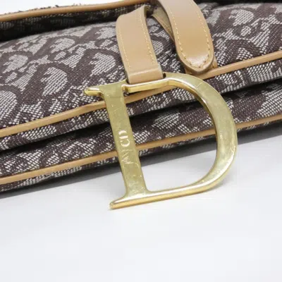 Pre-owned Dior Christian  Gold Canvas Shoulder Bag ()