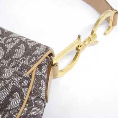 Pre-owned Dior Christian  Gold Canvas Shoulder Bag ()