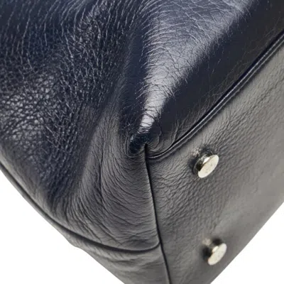 Pre-owned Dior Christian  Navy Leather Handbag Shoulder Bag () In Blue