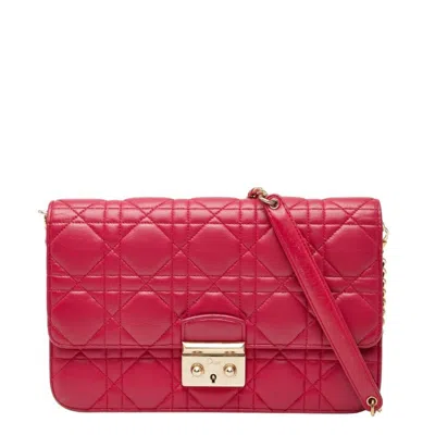 Pre-owned Dior Christian  Pink Leather Shoulder Bag ()