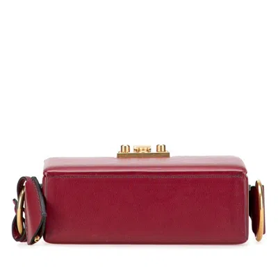 Pre-owned Dior Christian  Red Color Leather Shoulder Bag ()