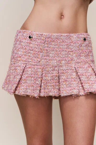 Danielle Guizio Ny Claudine Mini Skirt In Pink