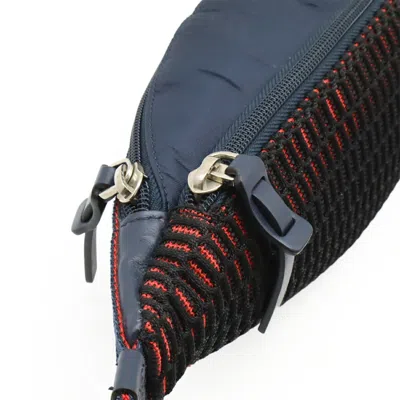 Pre-owned Christian Louboutin Navy Red Color Nylon Fanny Pack Sling Bag ()
