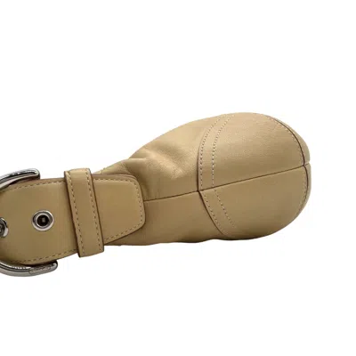 Pre-owned Coach Beige Leather Handbag Shoulder Bag () In Sand