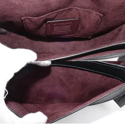 Pre-owned Coach Black Brown Coated Canvas Leather Shoulder Bag () In Multi