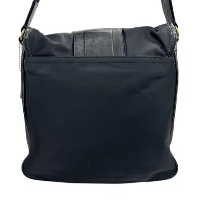 Pre-owned Coach Black Canvas Leather Shoulder Bag ()