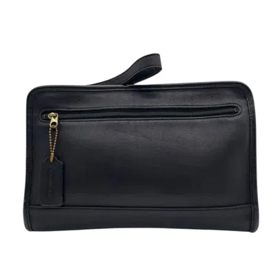 Pre-owned Coach Black Leather Clutch Bag ()