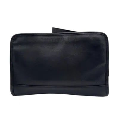 Pre-owned Coach Black Leather Clutch Bag ()