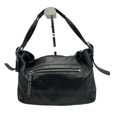 Pre-owned Coach Black Leather Handbag Shoulder Bag ()